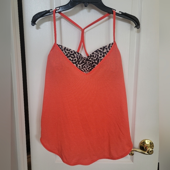 Lululemon Roll Out Tank Heather Alarming Ace Spot Grain Black Size 6 - Picture 1 of 7